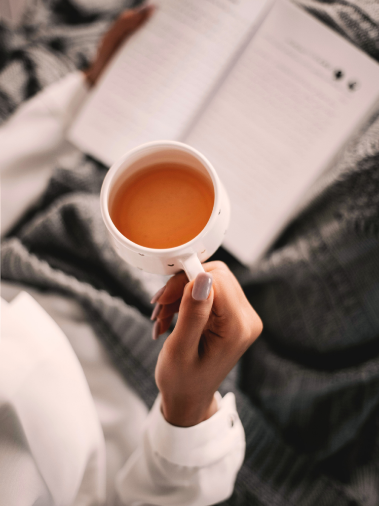 drinking ginger cinnamon tea